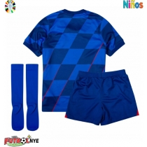 Camiseta Croacia Visitante Equipación para niños Eurocopa 2024 manga corta (+ pantalones cortos)